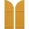 Ekena Millwork Americraft 5-Board (2 Batten) Wood Joined Board-n-Batten Shutters w/ Arch Top, ARW101BQ518X77TUH, PR ARW101BQ518X77TUH - alternate 1